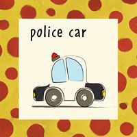 Police Car with Border Fine Art Print
