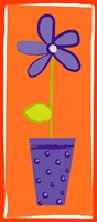 Purple Flower in Purple Pot Fine Art Print