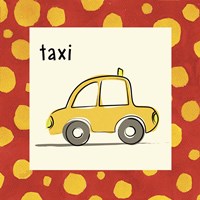Taxi with Border Fine Art Print