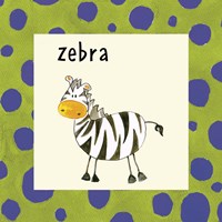 Zebra with Border Fine Art Print