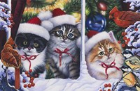 Cats In Window Fine Art Print