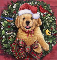 Christmas Puppy Fine Art Print