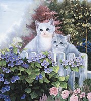 Kittens In The Master's Garden Fine Art Print