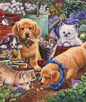 Helpful Garden Paws Fine Art Print