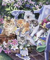 Purfect Gardening Buddies Fine Art Print