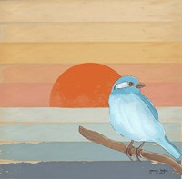 Blue Bird By Water Fine Art Print