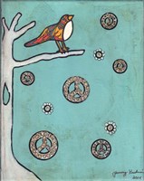 Peace Sign Bird Fine Art Print