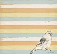 Bird Stripes Framed Print