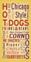 Hot Dogs Words Fine Art Print
