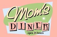 Moms Diner Retro Pink Fine Art Print