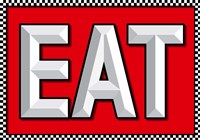 EAT Solid With Checkerboard Fine Art Print