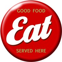 EAT Button Fine Art Print