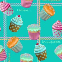 Cupcake Turquoise Fine Art Print