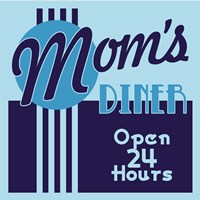 Moms Diner 24 Hours In Blues Fine Art Print
