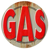 Gas Distressed Fine Art Print