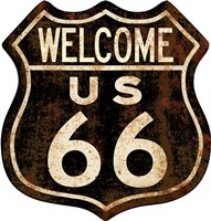 Route 66 Distressed Welcome Fine Art Print