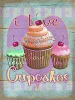 I Love Cupcakes Fine Art Print