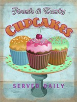 Cupcakes Retro Fresh Fine Art Print