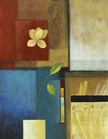 Ivory on Blue I Fine Art Print