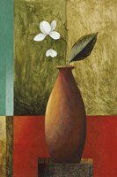 Gold Vase Floral I Fine Art Print