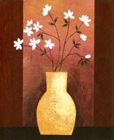 Jug Floor Vase On Burgundy Fine Art Print