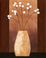 Pot Floor Vase On Burgundy Fine Art Print