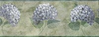 Blue Flowers on Grey  Panel Fine Art Print