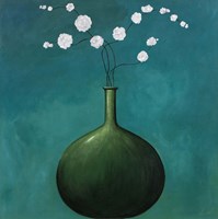 Vase on Blue Fine Art Print