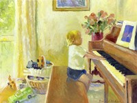 Grant Playing The Piano Fine Art Print