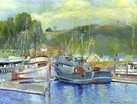 Fishing Boats On Oregon Coast 1 Fine Art Print