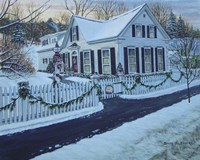 Christmas, Woodstock Vt Fine Art Print