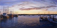 Dusk At Stonington Harbor Fine Art Print