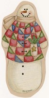 Patchwork Snowman Fine Art Print