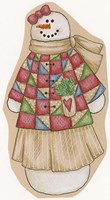 Patchwork Snowwoman Fine Art Print