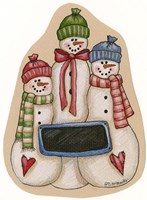 Three Snowmen Fine Art Print