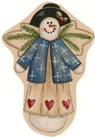 Blue Snowflake Jacket Snowwoman 2 Fine Art Print