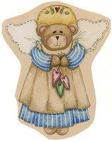 Girl Bear Angel Fine Art Print