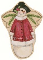 Red Snowwoman Fine Art Print