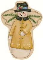 Gold Snowman Fine Art Print