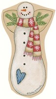 Red Scarf Snowman Fine Art Print