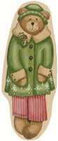 Green Coat Boy Bear Fine Art Print