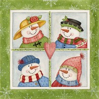 Four Snowmen Fine Art Print