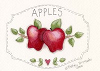 2 Apples On Vine Fine Art Print