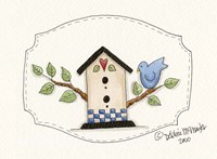 White Birdhouse Fine Art Print