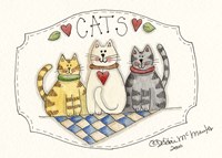 Three Cats Fine Art Print