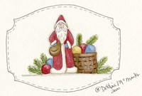 Santa With Basket Fine Art Print