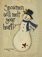 Snowmen Will Melt Your Heart Fine Art Print