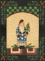 Patriotic Antique Santa Framed Print