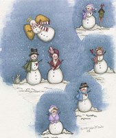 Snowman Collage Fine Art Print