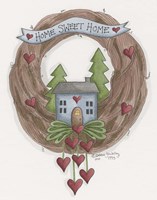 Sweet Home Wreath Fine Art Print